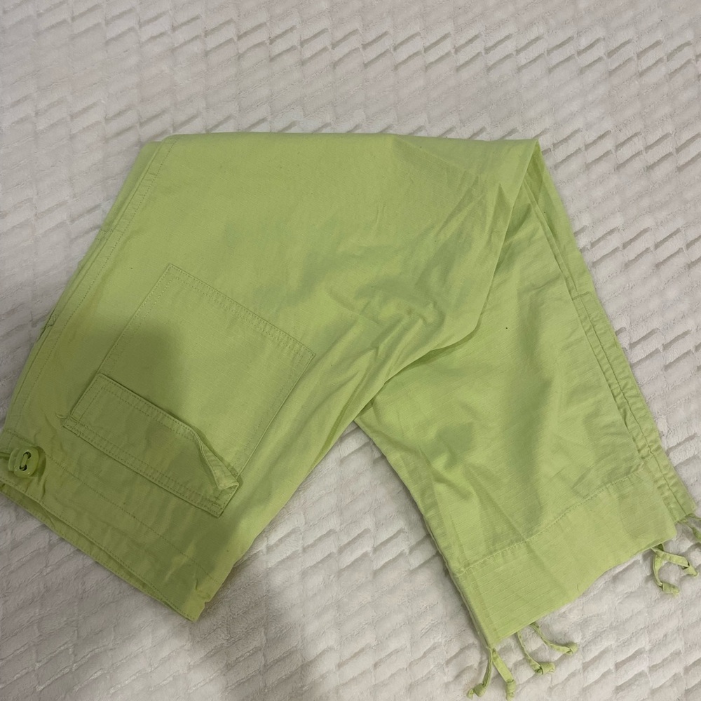 Lime Green Casual Pants